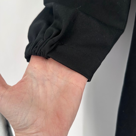 Tibi Bond Asymmetrical Blackout Button Front V Neck Long Sleeve Dress Size 6 - Picture 7 of 11